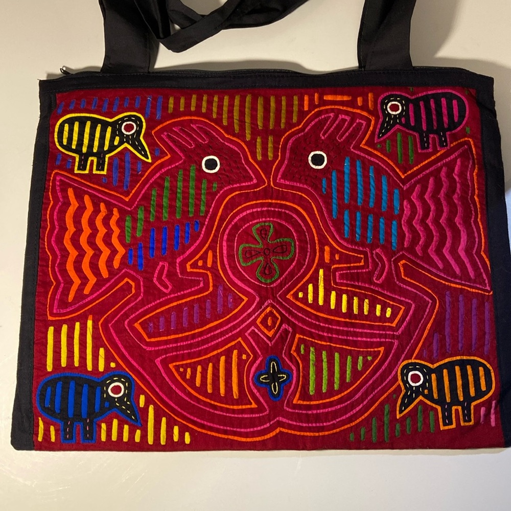 Vintage Kuna Mola Folk Art Bag